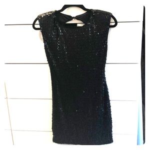 Black Sequin mini dress
